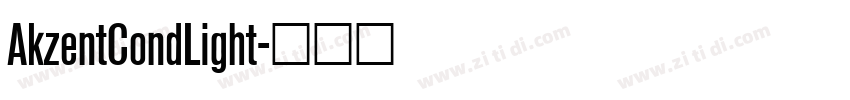 AkzentCondLight字体转换