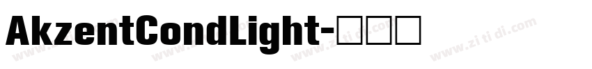 AkzentCondLight字体转换