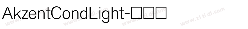 AkzentCondLight字体转换