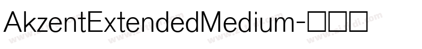AkzentExtendedMedium字体转换