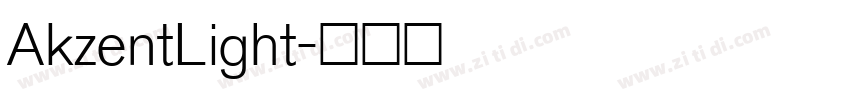 AkzentLight字体转换