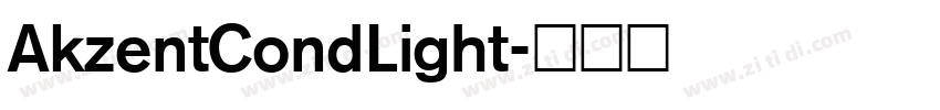 AkzentCondLight字体转换