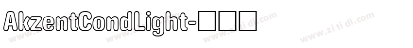 AkzentCondLight字体转换
