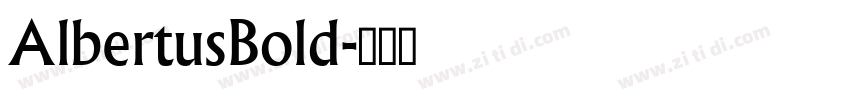 AlbertusBold字体转换