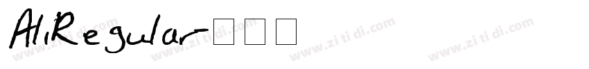 AliRegular字体转换