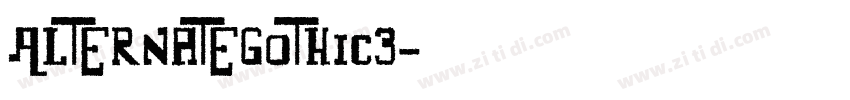 AlternateGothic3字体转换