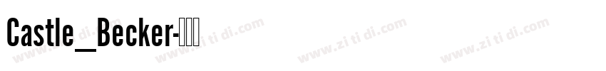 Castle_Becker字体转换