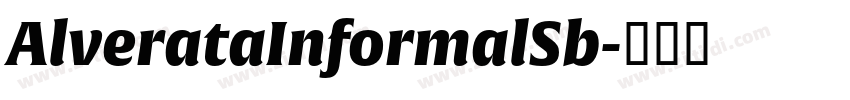 AlverataInformalSb字体转换