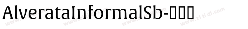 AlverataInformalSb字体转换