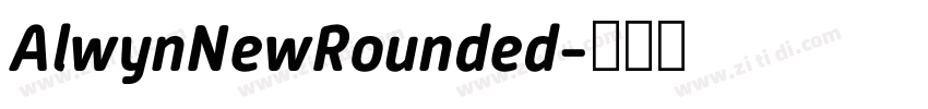 AlwynNewRounded字体转换