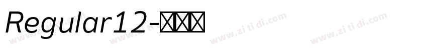 Regular12字体转换