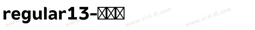 regular13字体转换
