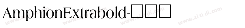 AmphionExtrabold字体转换
