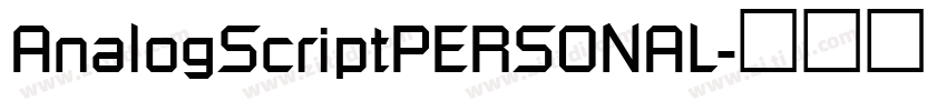 AnalogScriptPERSONAL字体转换