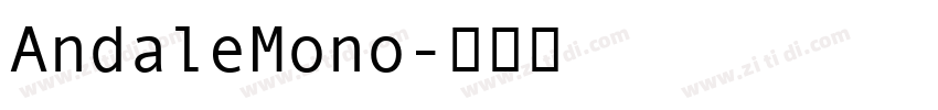 AndaleMono字体转换
