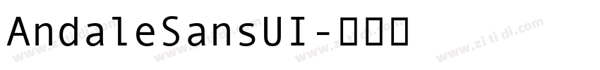 AndaleSansUI字体转换