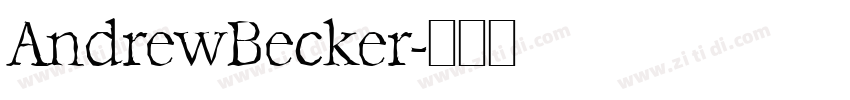 AndrewBecker字体转换 AndrewBecker字体转换