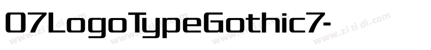 07LogoTypeGothic7字体转换