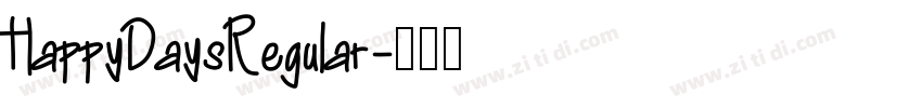HappyDaysRegular字体转换