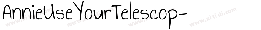 AnnieUseYourTelescop字体转换