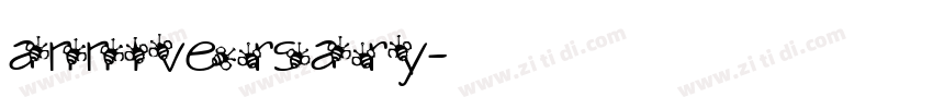 anniversary字体转换