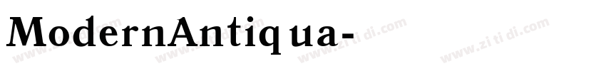 ModernAntiqua字体转换