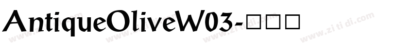 AntiqueOliveW03字体转换