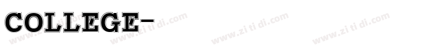 COLLEGE字体转换