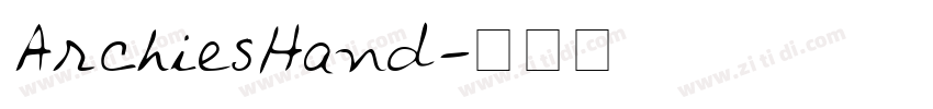 ArchiesHand字体转换