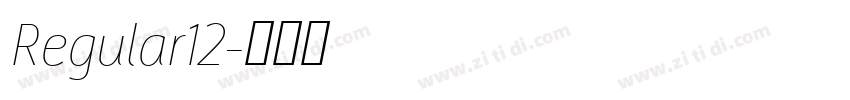 Regular12字体转换