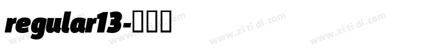 regular13字体转换