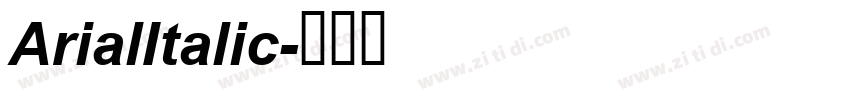 ArialItalic字体转换