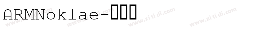 ARMNoklae字体转换