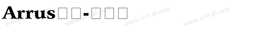 Arrus字体字体转换