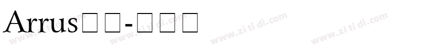 Arrus字体字体转换