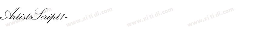 ArtistsScript1字体转换 ArtistsScript1字体转换