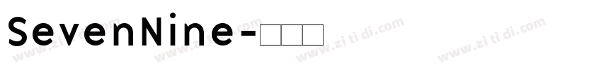 SevenNine字体转换