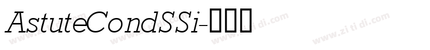 AstuteCondSSi字体转换