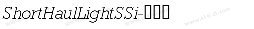 ShortHaulLightSSi字体转换