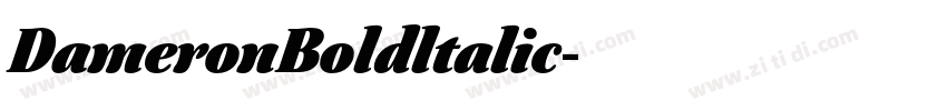 DameronBoldltalic字体转换