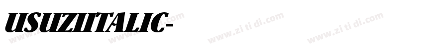 USUZIITALIC字体转换