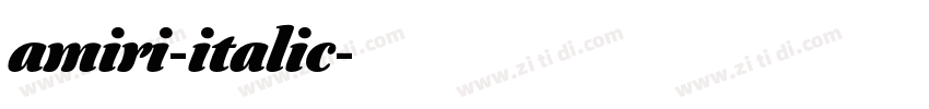 amiri-italic字体转换