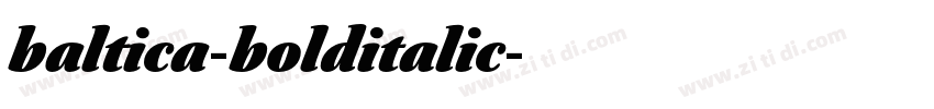baltica-bolditalic字体转换