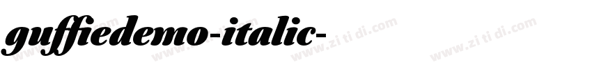 guffiedemo-italic字体转换