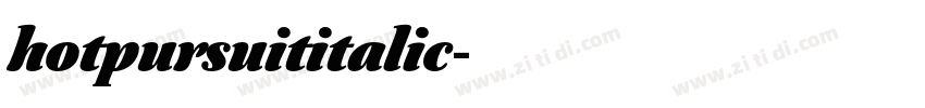 hotpursuititalic字体转换