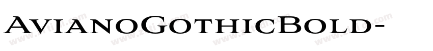 AvianoGothicBold字体转换