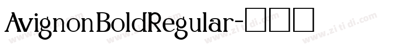 AvignonBoldRegular字体转换