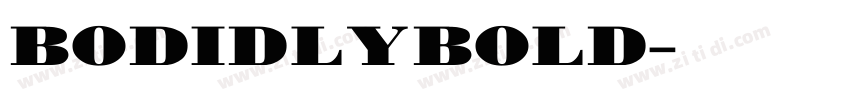 BODIDLYBOLD字体转换