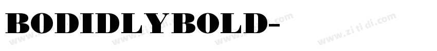 BODIDLYBOLD字体转换