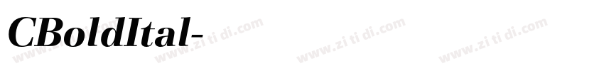 CBoldItal字体转换